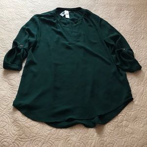 Dark Green Silk Shirt